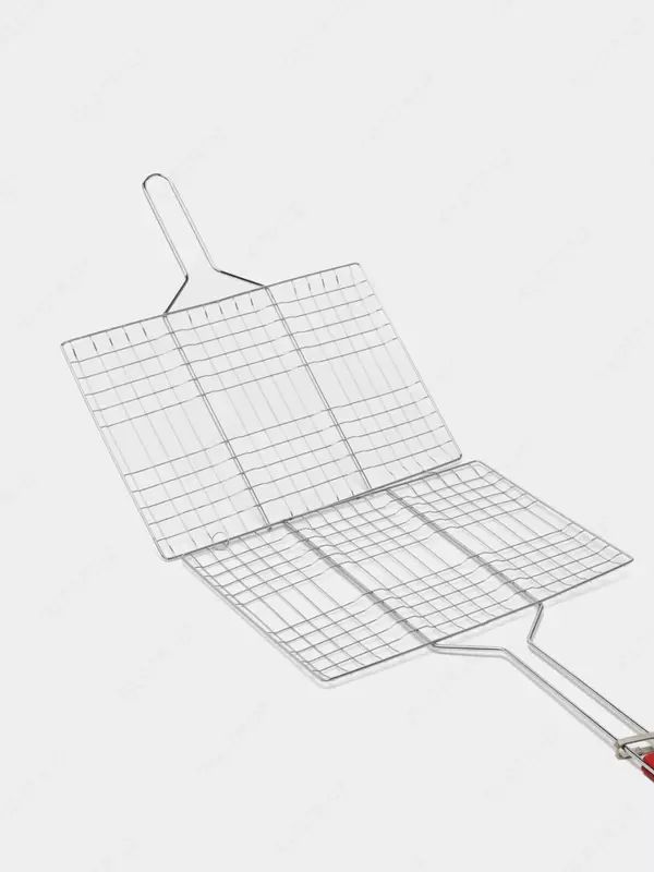 Хромированная Решетка гриль для мангала / барбекю (р-р 30 х 43 см)