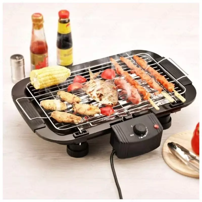 Электрический Мангал-барбекю-гриль "BBQ" 2000W (Черный)