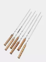 72 sm yogoch tutqichli Samuray shishlar toplami (6 dona)