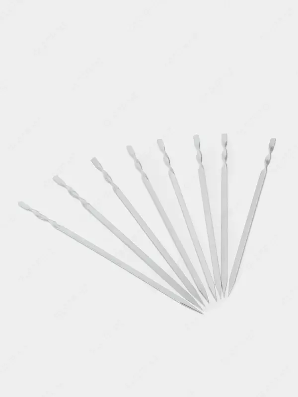 Набор металлических крученных шампуров "ALIK MAN" 31 см (8 шт)