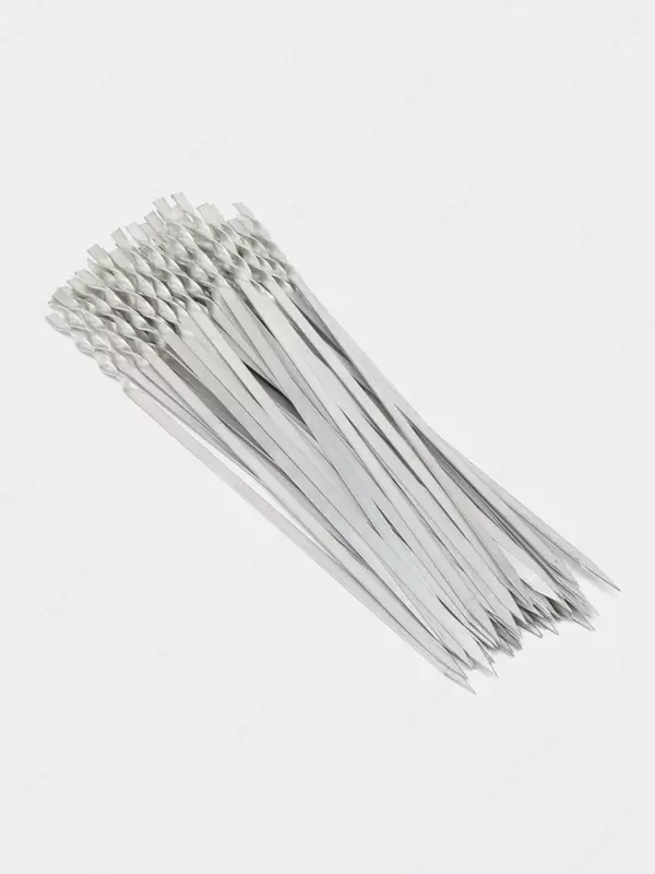 Набор металлических крученных шампуров "ALIK MAN" 40 см (50 шт)