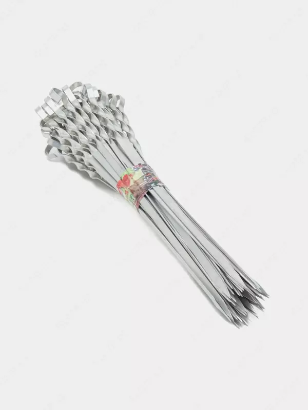 Набор металлических крученных шампуров с кольцом на конце "ALIK MAN" 55 см (50 шт)