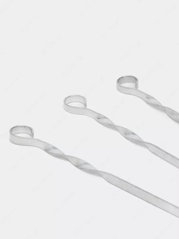 41 000 сум Набор металлических крученных шампуров с кольцом на конце "ALIK MAN" 45 см (4 шт)