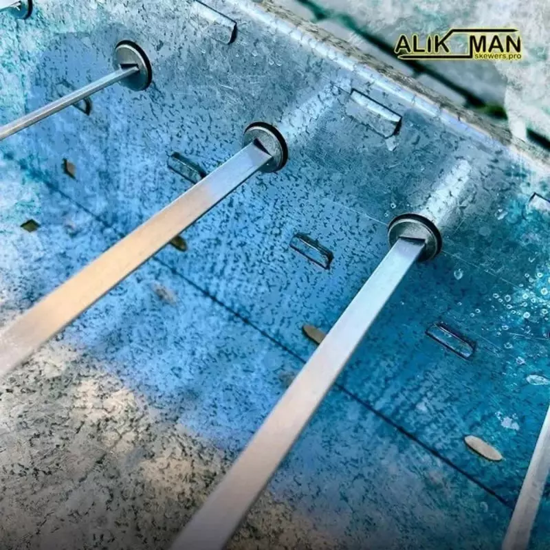 Металлический мангал "Карусель" 54 см (Серебристый)