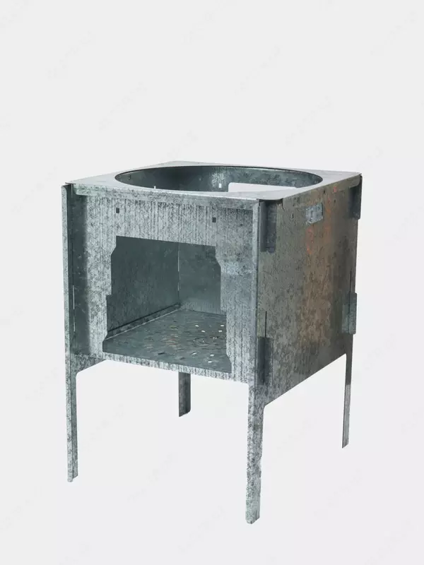 Металлическая разборная печь (Серебристая)