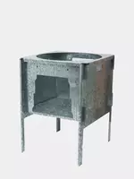 Металлическая разборная печь (Серебристая)