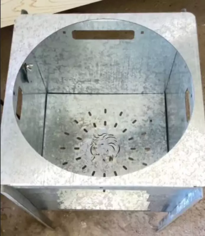 Металлическая разборная печь (Серебристая)