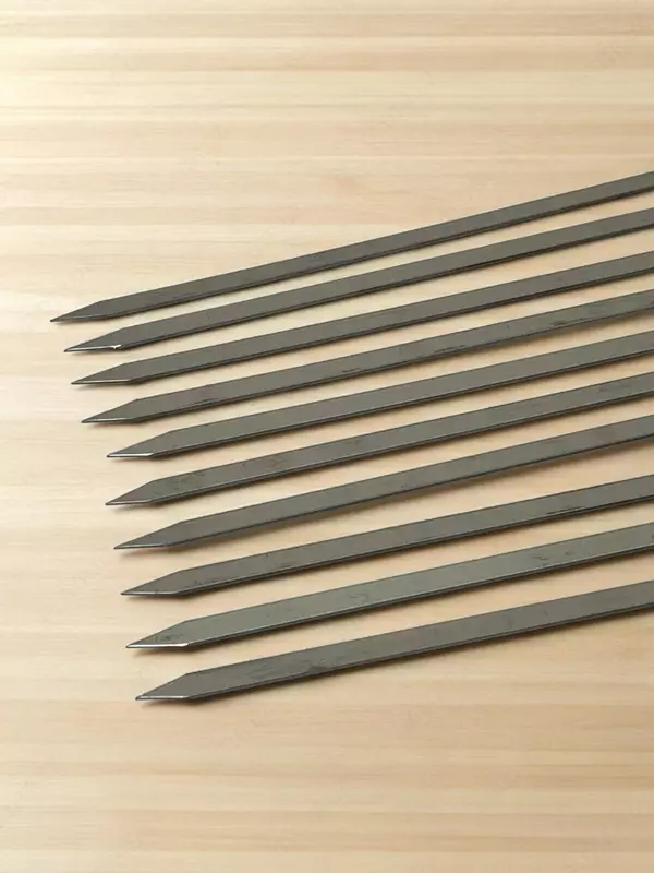 Шампуры с нержавеющей рукояткой с резьбой