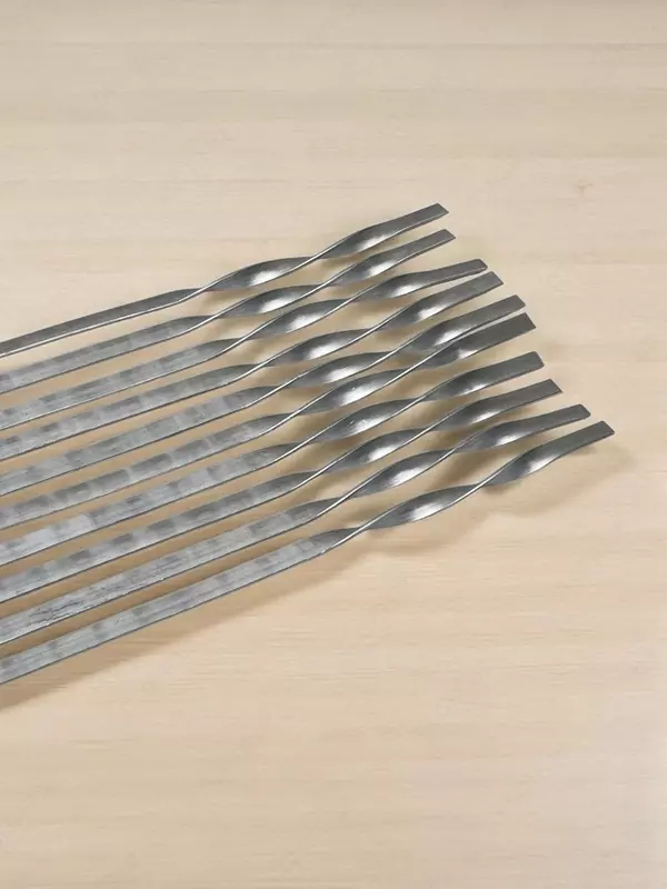 Шампур из алюминия с витой ручкой