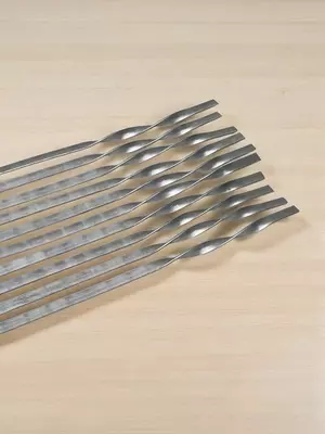 Шампур из алюминия с витой ручкой