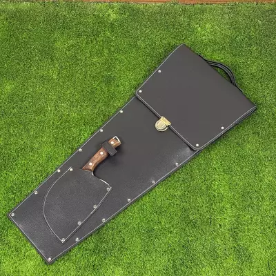 Чехол из кожи (подарочный) для шампуров с ручкой