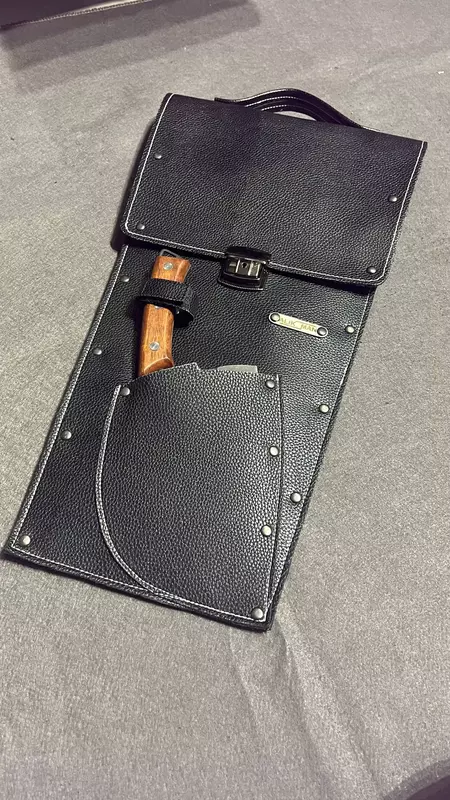 Чехол из кожи (подарочный) для шампуров с ручкой