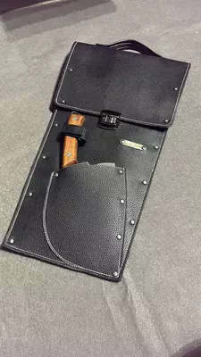 Чехол из кожи (подарочный) для шампуров с ручкой