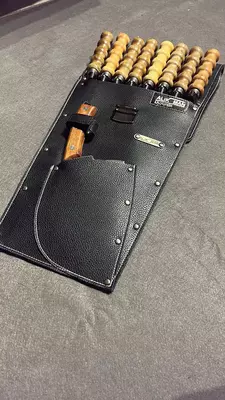 Чехол из кожи (подарочный) для шампуров с ручкой