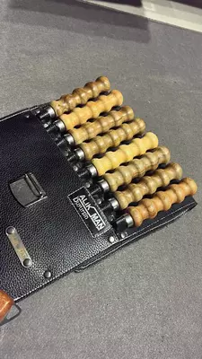 Чехол из кожи (подарочный) для шампуров с ручкой