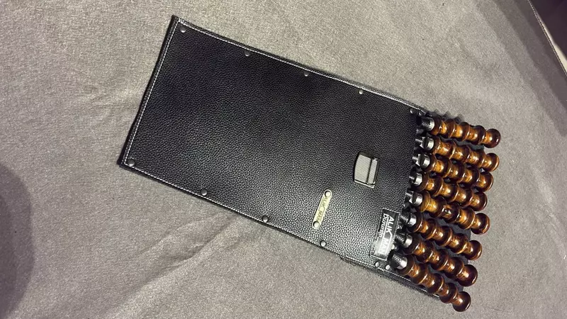 Чехол из кожи (подарочный) для шампуров с ручкой