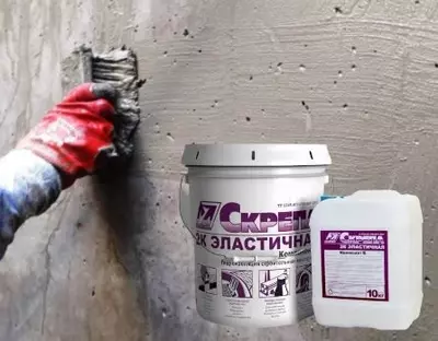 skrepa 2k ikki komponentli elastik gidroizolyatsiya yuzasi