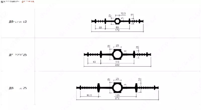 AQUASTOP tipidagi DV Aquastop suv o'tkazmaydigan dublonlar - OOO UNIVERSAL PLAST MONTAJ ENGINEERING