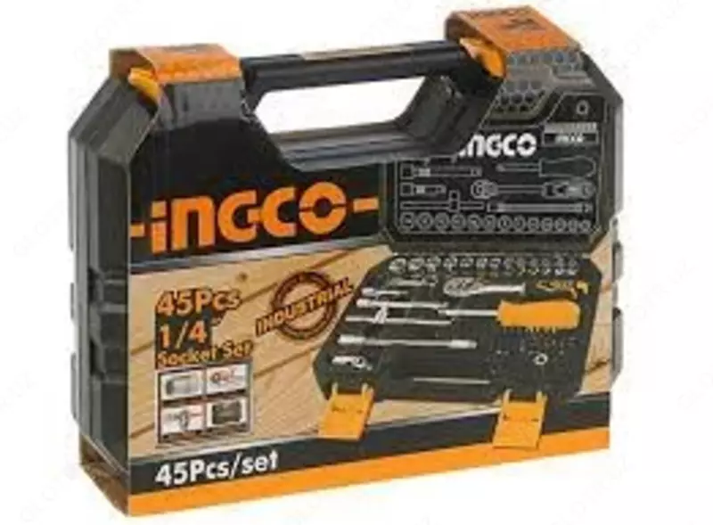 Набор торцевых головок с трещоткой 1/4" INGCO HKTS14451 INDUSTRIAL