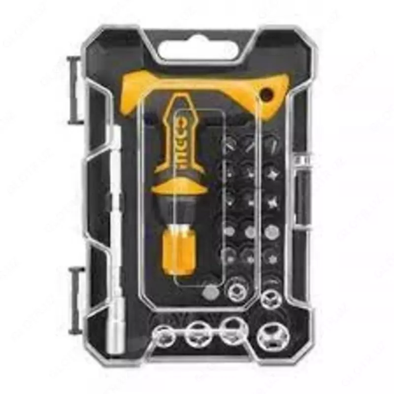 Отвертка T-образная с набором бит 47 шт. INGCO HKSDB0478 - по запросу