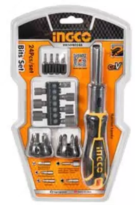 Отвертка-трещетка с битами и головками INGCO HKSDB0248