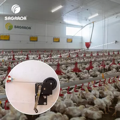 Настенная лебедка на 1133 кг для птицеводства