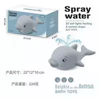 Автоматический электрическаятигрушка для детей индукционный с разбрызгиванием воды для ванн дельфин с музыкой - от {0} сум