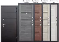 Входная дверь Чикаго  царговая (дуб шале белый/графит)