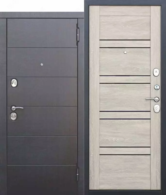   Входная дверь Чикаго  царговая (дуб шале белый/графит)