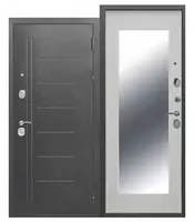  Входная дверь Троя Серебро макси  с зеркалом - 