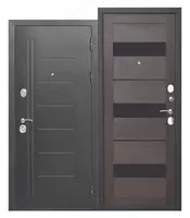   Входная дверь Троя Серебро (лиственница беж/дымчатый дуб/темный кипарис)