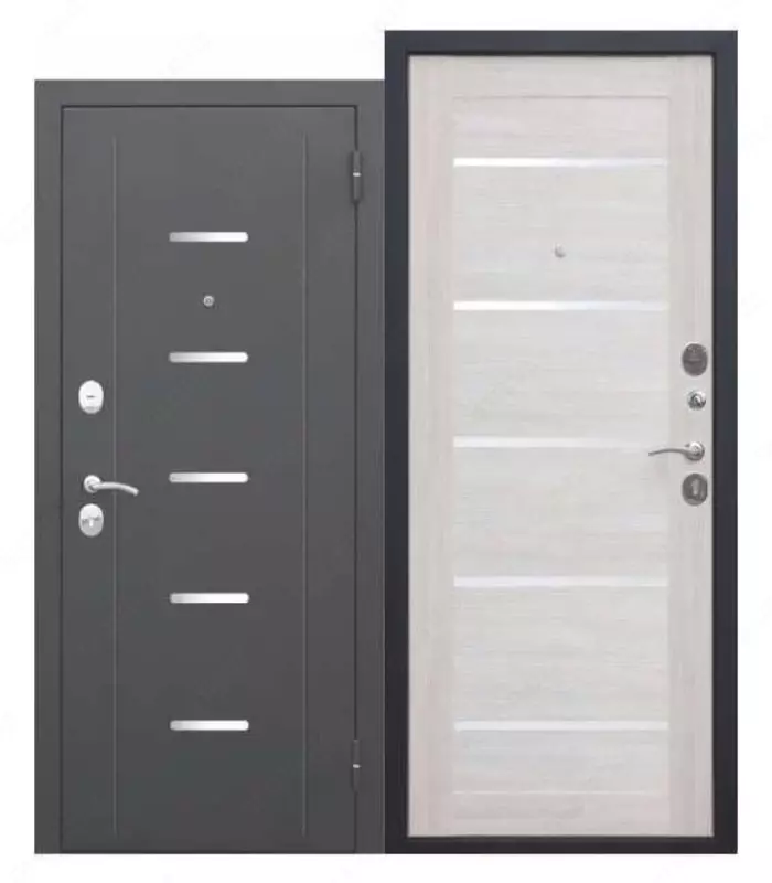 Входная дверь Гарда Муар (лиственница беж/темный кипарис/лиственница мокко)