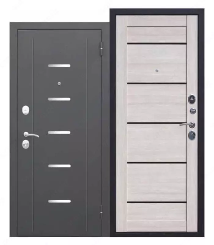  Входная дверь Гарда Муар (лиственница беж/темный кипарис/лиственница мокко) - 