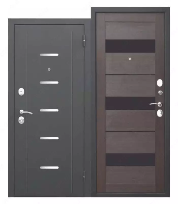   Входная дверь Гарда Муар (лиственница беж/темный кипарис/лиственница мокко)