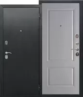  Входная дверь Гарда Серебро (Эмаль белая/Эмаль серая) - 