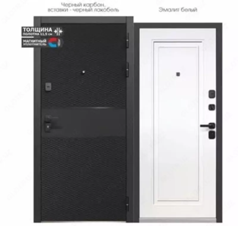Входные двери Luxor 2 МДФ Карбон - 5 500 000 сум