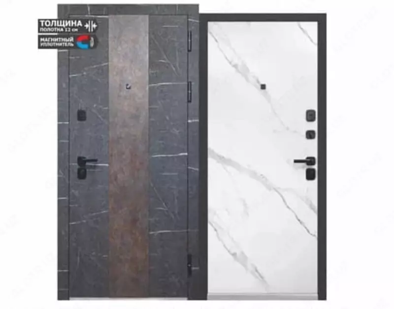 Входная комбинированная дверь Luxor 2 МДФ Стоун (Россия) АКЦИЯ!