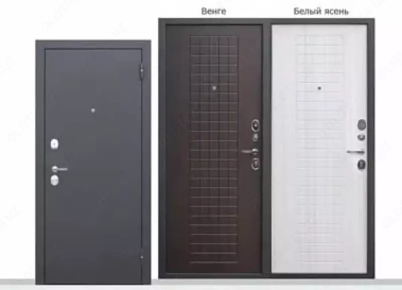 Kirish eshigi "Garda" MDF Moire Oq kul (Rossiya) AKSIYA!