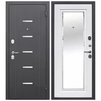 Дверь металл «ГАРДА серебро Велюр белый софт Только в розницу