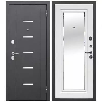 Дверь металл «ГАРДА серебро Велюр белый софт Только в розницу