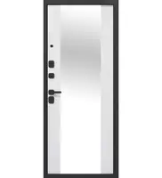 Стальная дверь 9см Геометрия эмалить белый зеркало Оптом и розница