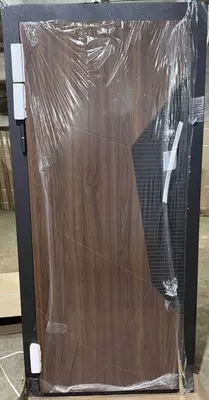 Стальная дверь 9см Геометрия эмалить белый зеркало Ideal Doors