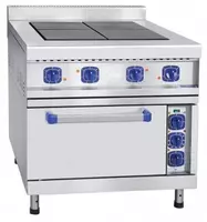 Плита электрическая четырехконфорочная с жарочным шкафом ЭПК-48ЖШ-К-2/1 с возможностью принудительной циркуляции воздуха (конвекцией) и увлажнением