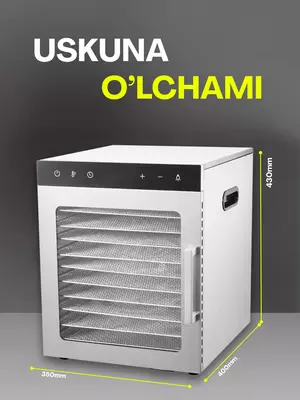 Sabzavot va mevalarni quritish uchun qurilma Uskunalar US-10 / 10 ta poddonli
