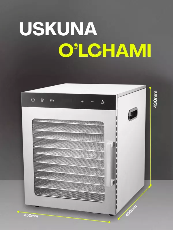 Sabzavot va mevalarni quritish uchun qurilma Uskunalar US-10 / 10 ta poddonli