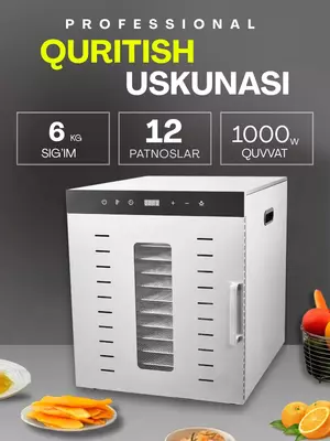 Sabzavot va mevalar uchun quritgich meva