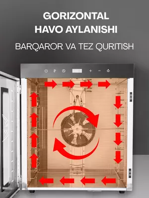 sabzavot va pastila uchun degidratator US-12.