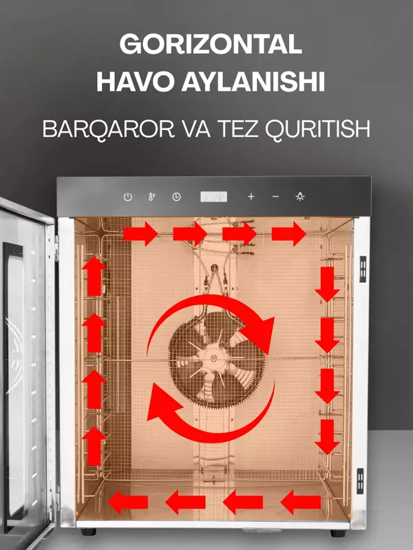 sabzavot va pastila uchun degidratator US-12.