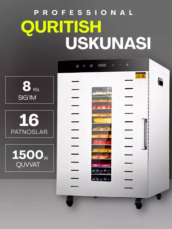 Uskunalar US-16 degidratatori sabzavotlar uchun