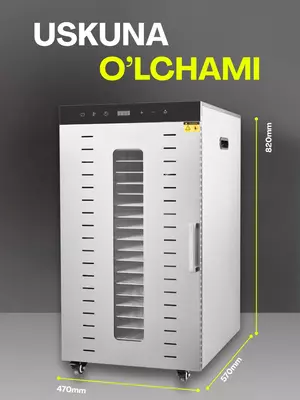 7 702 000 so'm / dona Sabzavot va mevalar uchun quritgich.